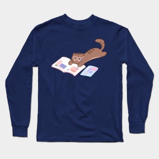 Cat Journaling Bujo Journal Planner Long Sleeve T-Shirt
